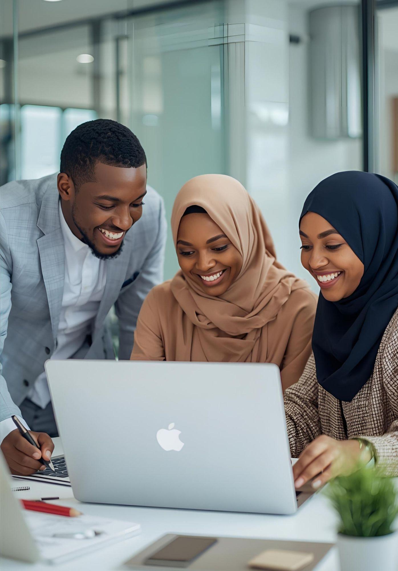Ethica Capital advisors reviewing an investment plan together