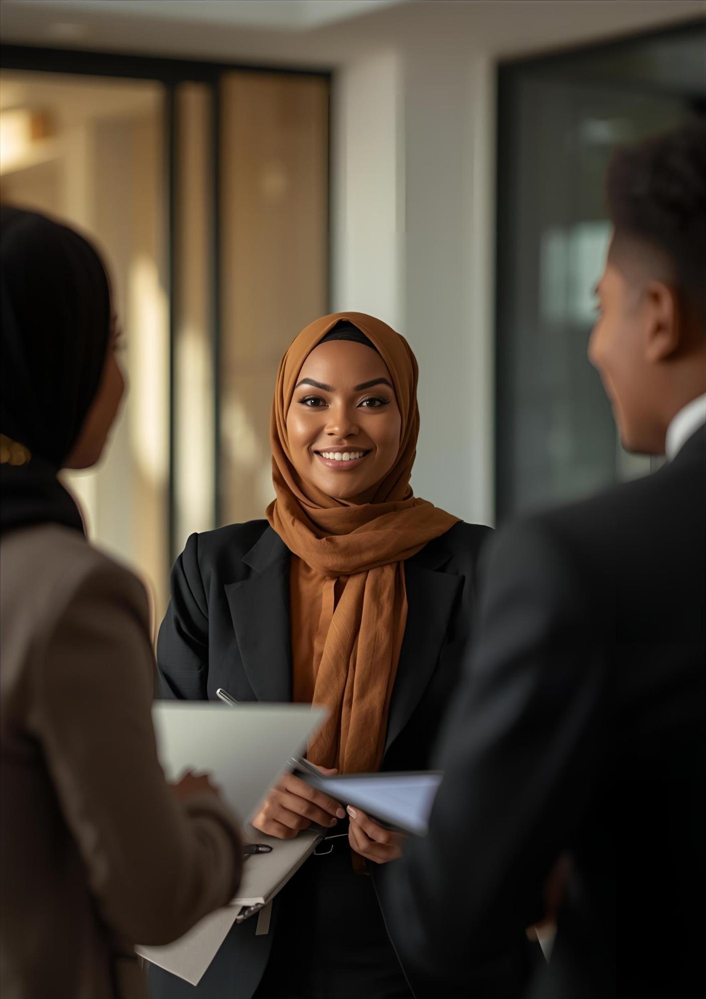 An Ethica Capital advisor meeting clients